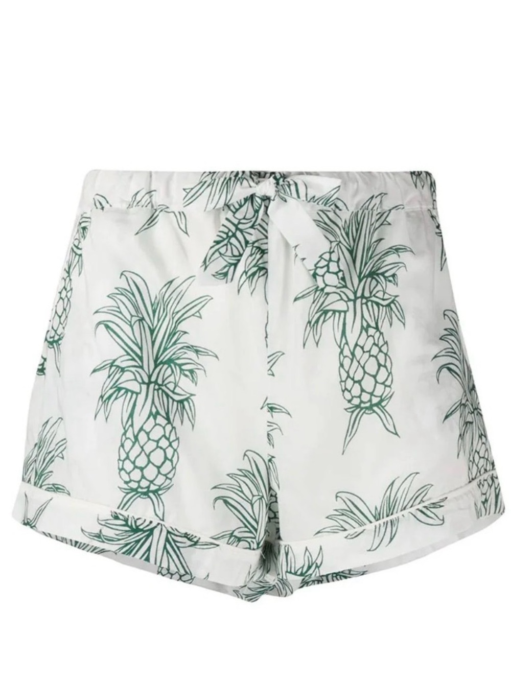 Desmond & Dempsey Howie Pineapple Cotton Pajama Shorts Green XL